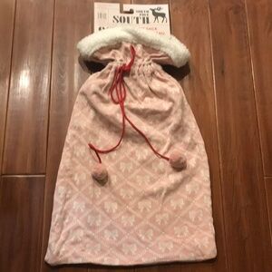 North Pole South Large Bow Present Gift Sack Bag